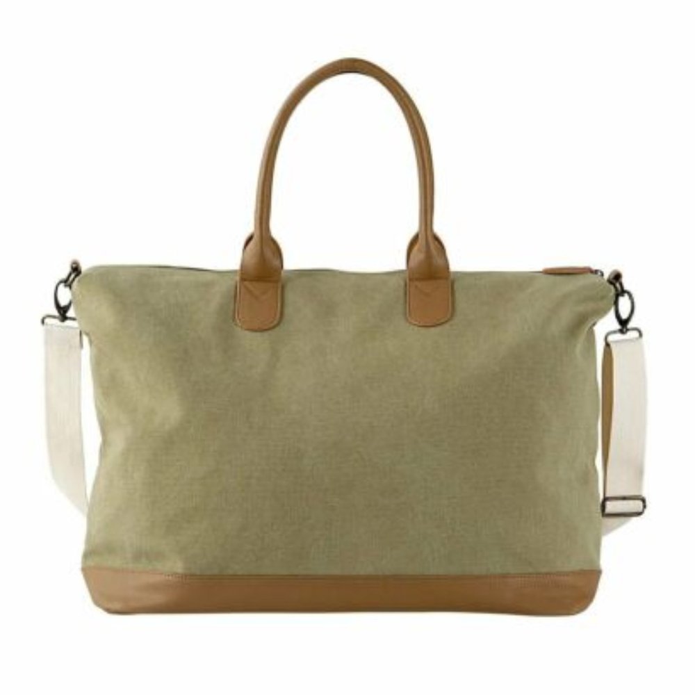 Cathy's Concepts Women's Personalized Washed Canvas Weekender Tote Bag - Green